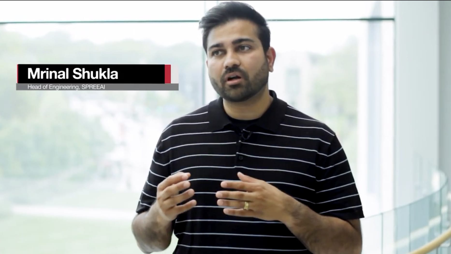Mrinal Shukla speaking at Carnegie Mellon