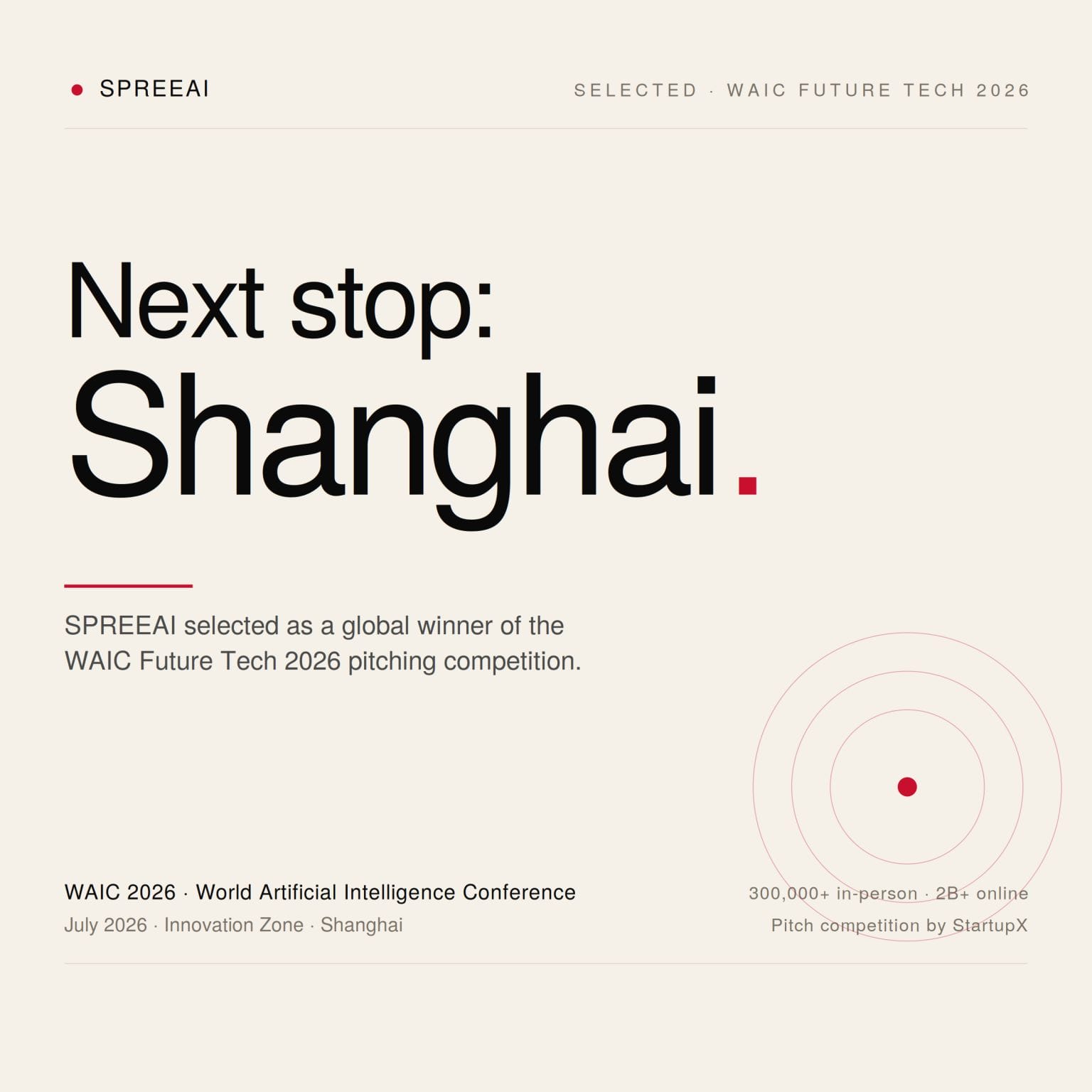 SPREEAI named a WAIC Future Tech global winner